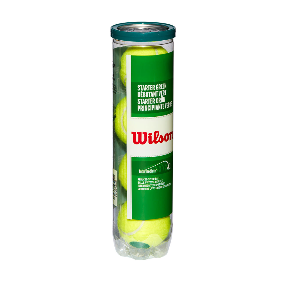STARTER PLAY GREEN 4-BALL 18 CAN CASE TENNIS BALLS - WilsonME