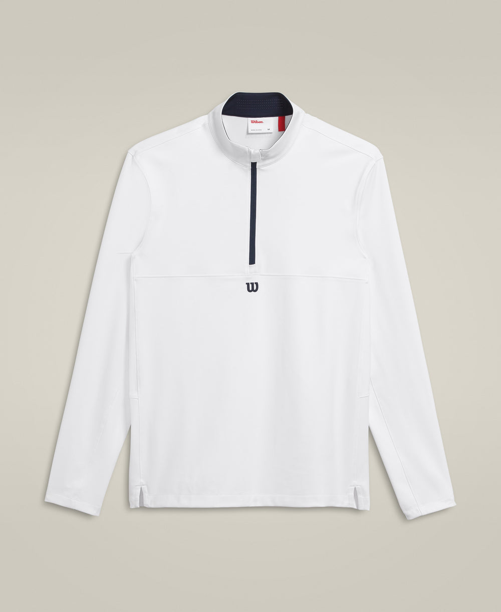 Unisex Elevate Performance Half-Zip - White - WilsonME