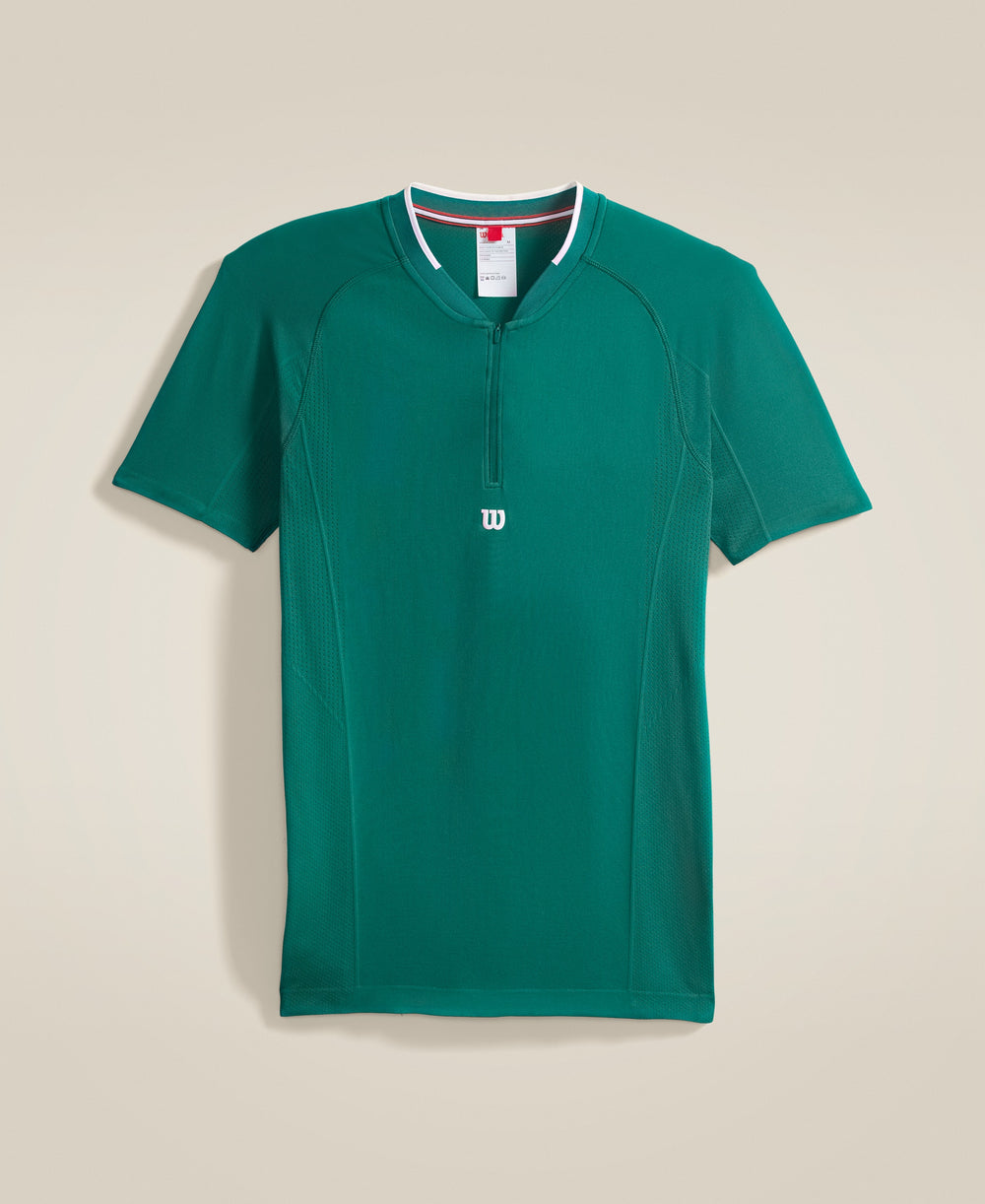 Player's Seamless Zip Henley - Field Green - WilsonME