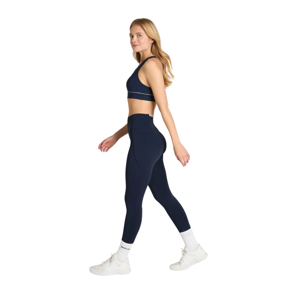 Wilson Women's Advantage Tight in Classic Navy with side pockets and stretch fabric