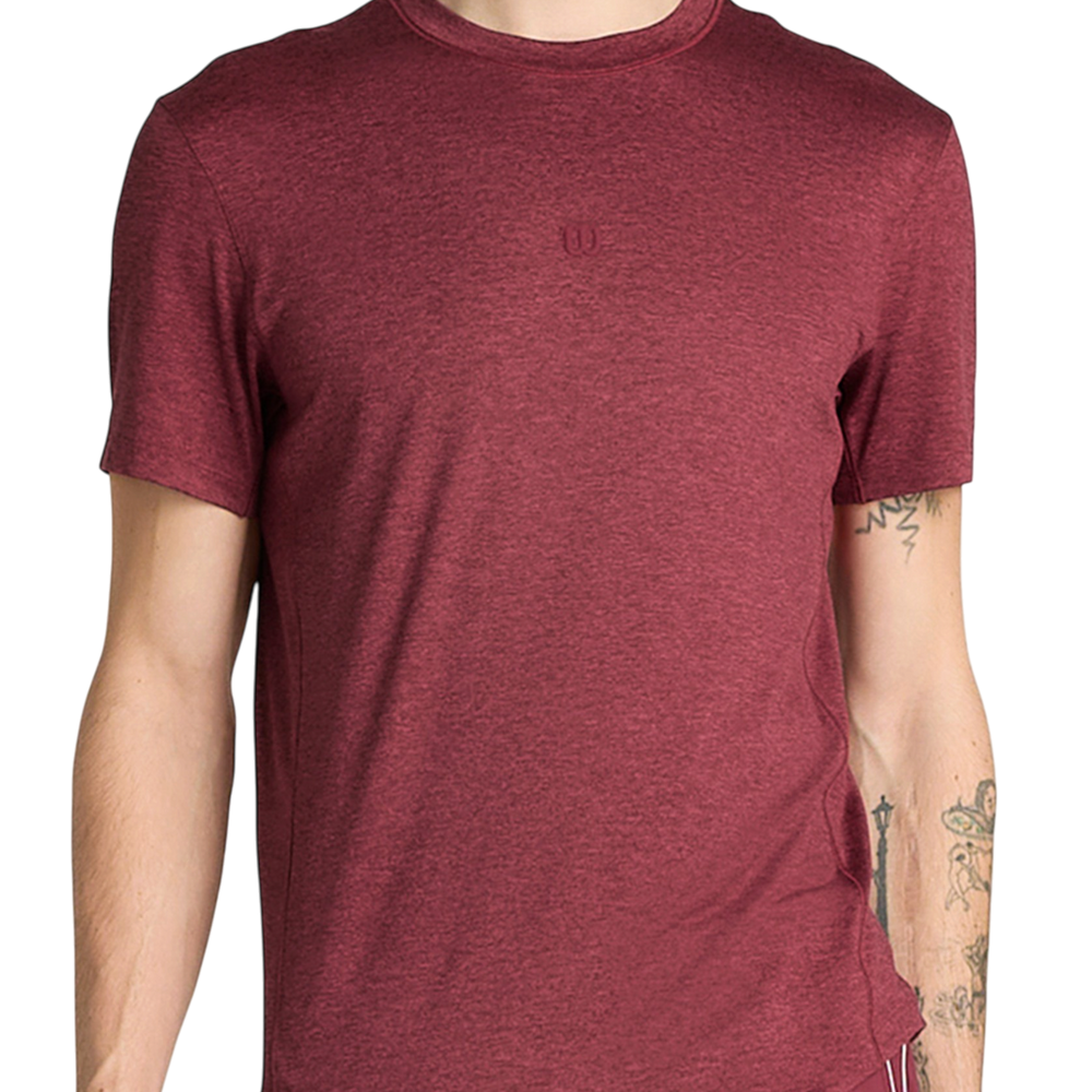 Wilson Men's Everyday Performance Tee in Cranberry with moisture-wicking and quick-drying performance