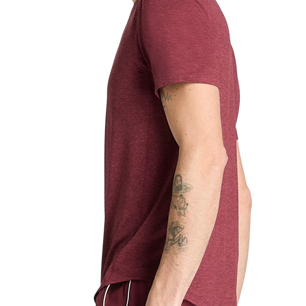 Wilson Men's Everyday Performance Tee in Cranberry with moisture-wicking and quick-drying performance