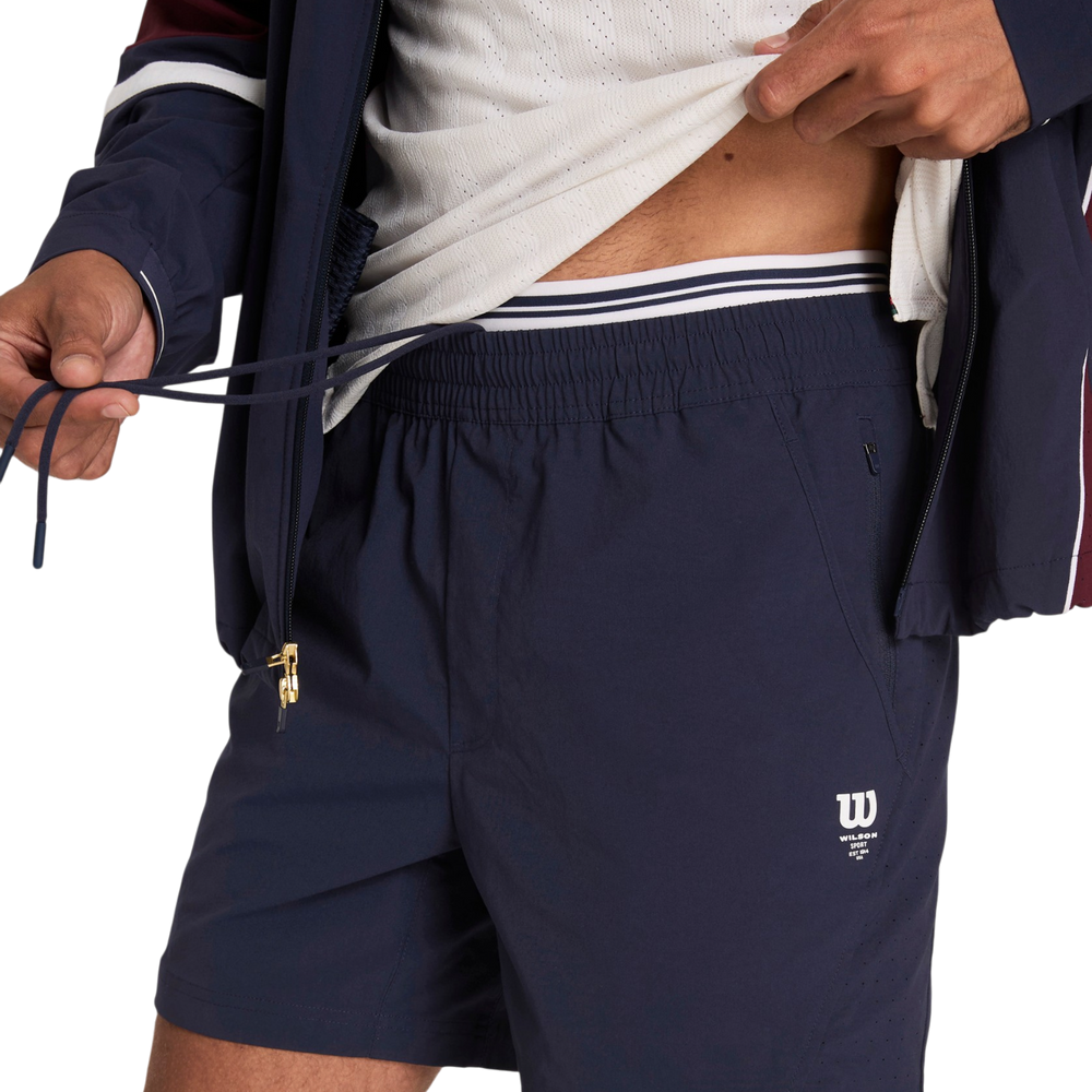 Wilson Core Grand Slam Shorts in Classic Navy with lightweight unlined construction