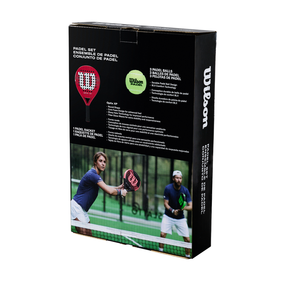 Wilson Optix Padel Set including rackets and accessories for padel beginners
