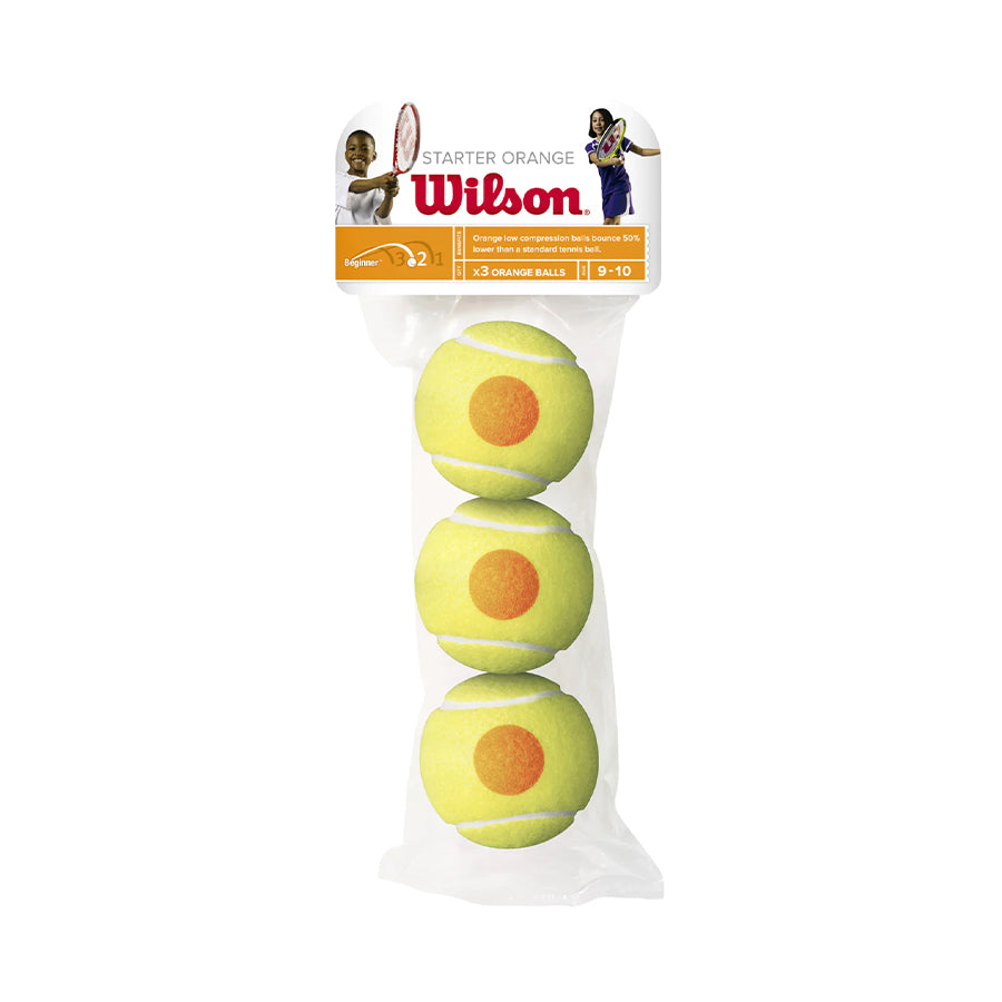STARTER ORANGE 3-BALL PACK TENNIS BALLS - WilsonME
