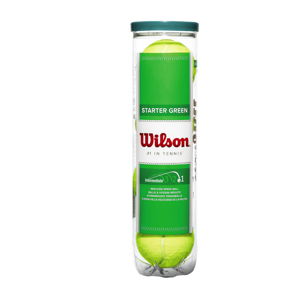 STARTER PLAY GREEN 4-BALL 18 CAN CASE TENNIS BALLS - WilsonME