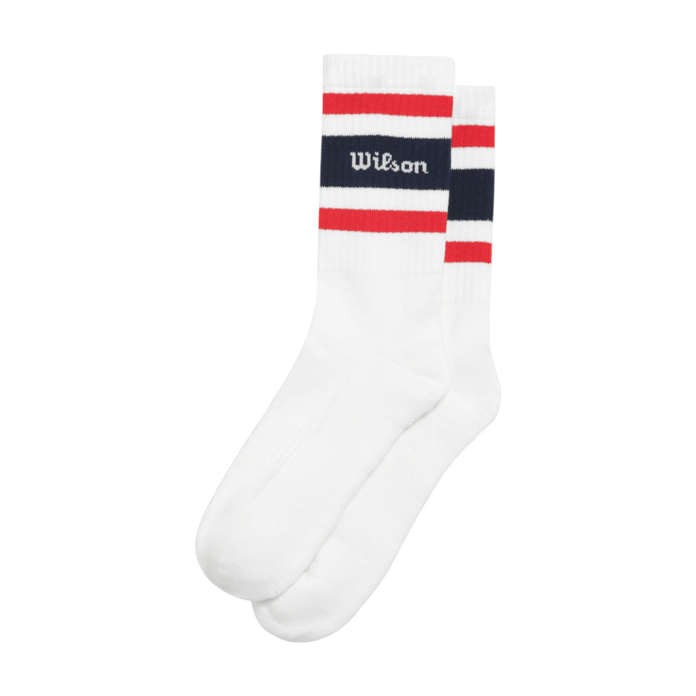 Wilson Retro Crew Socks featuring classic design and cushioned comfort
