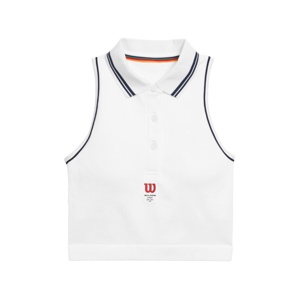 Wilson Women's Tennis Tank Top in Bright White with lightweight athletic design