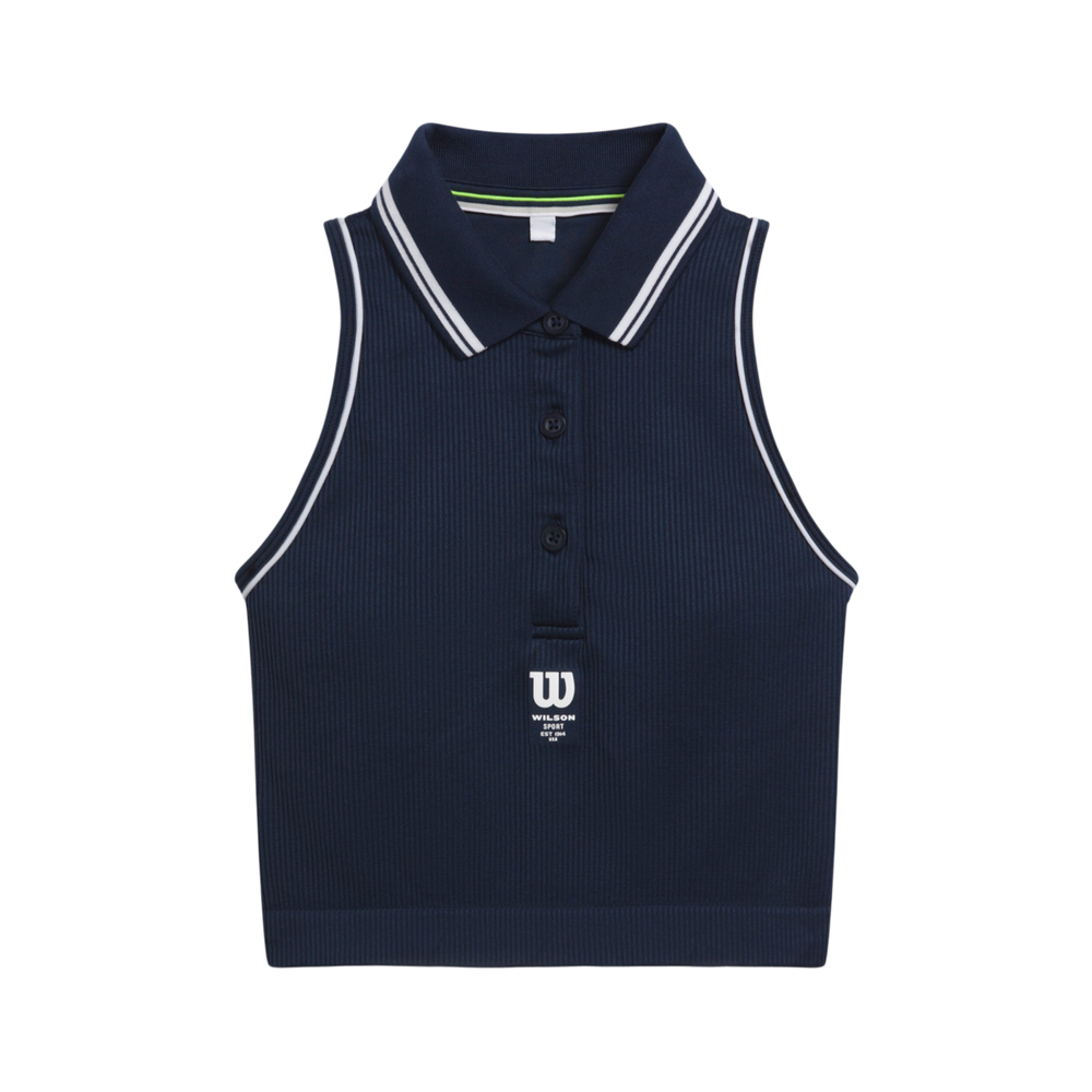 Wilson Women's Tennis Tank Top in Classic Navy with breathable construction
