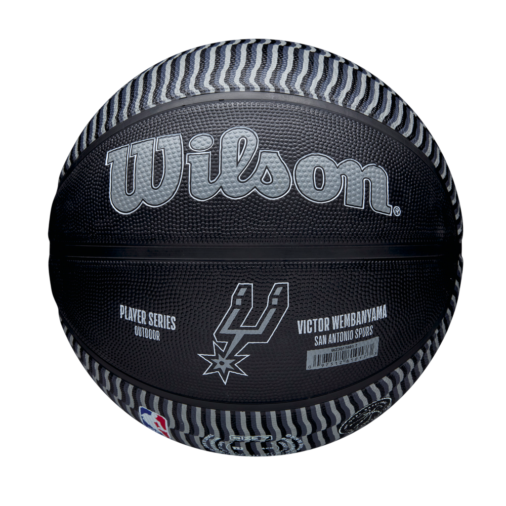 Wilson NBA Player Icon Outdoor Basketball featuring Victor Wembanyama graphics