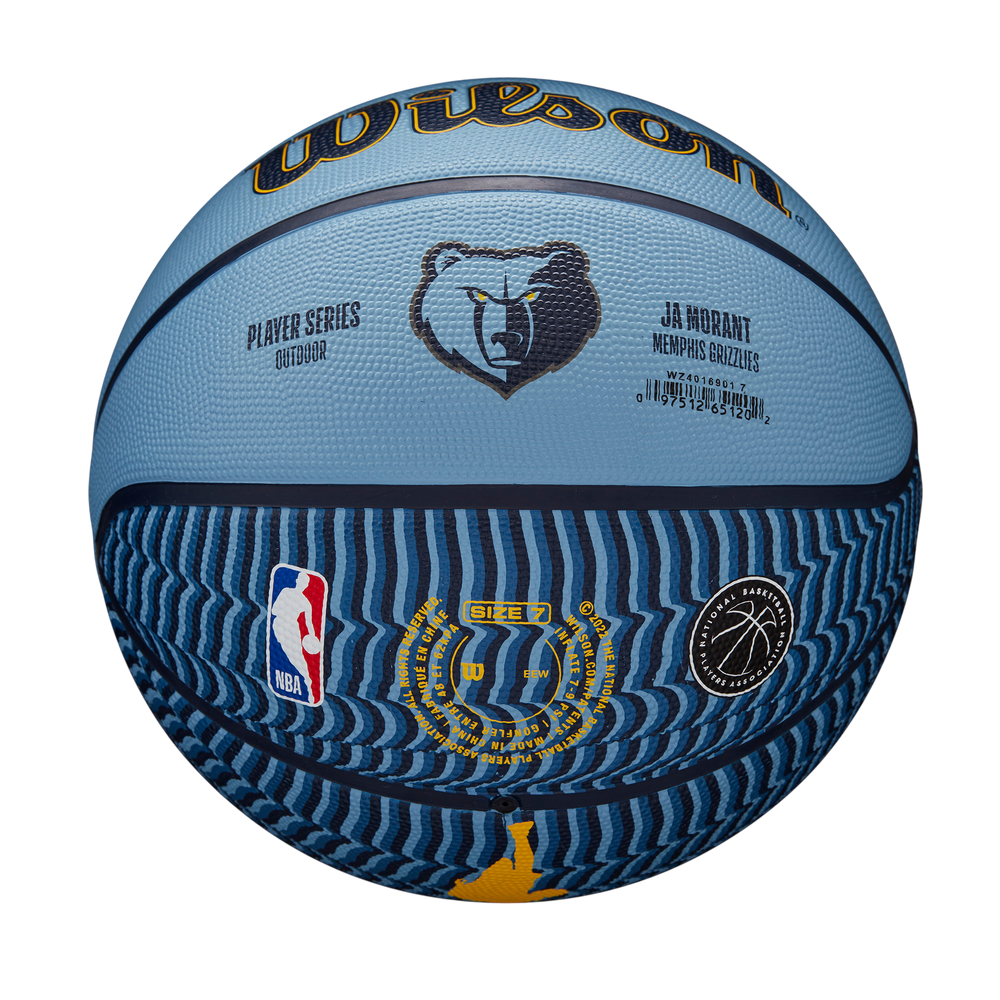Wilson NBA Player Icon Outdoor Basketball featuring Ja Morant graphics