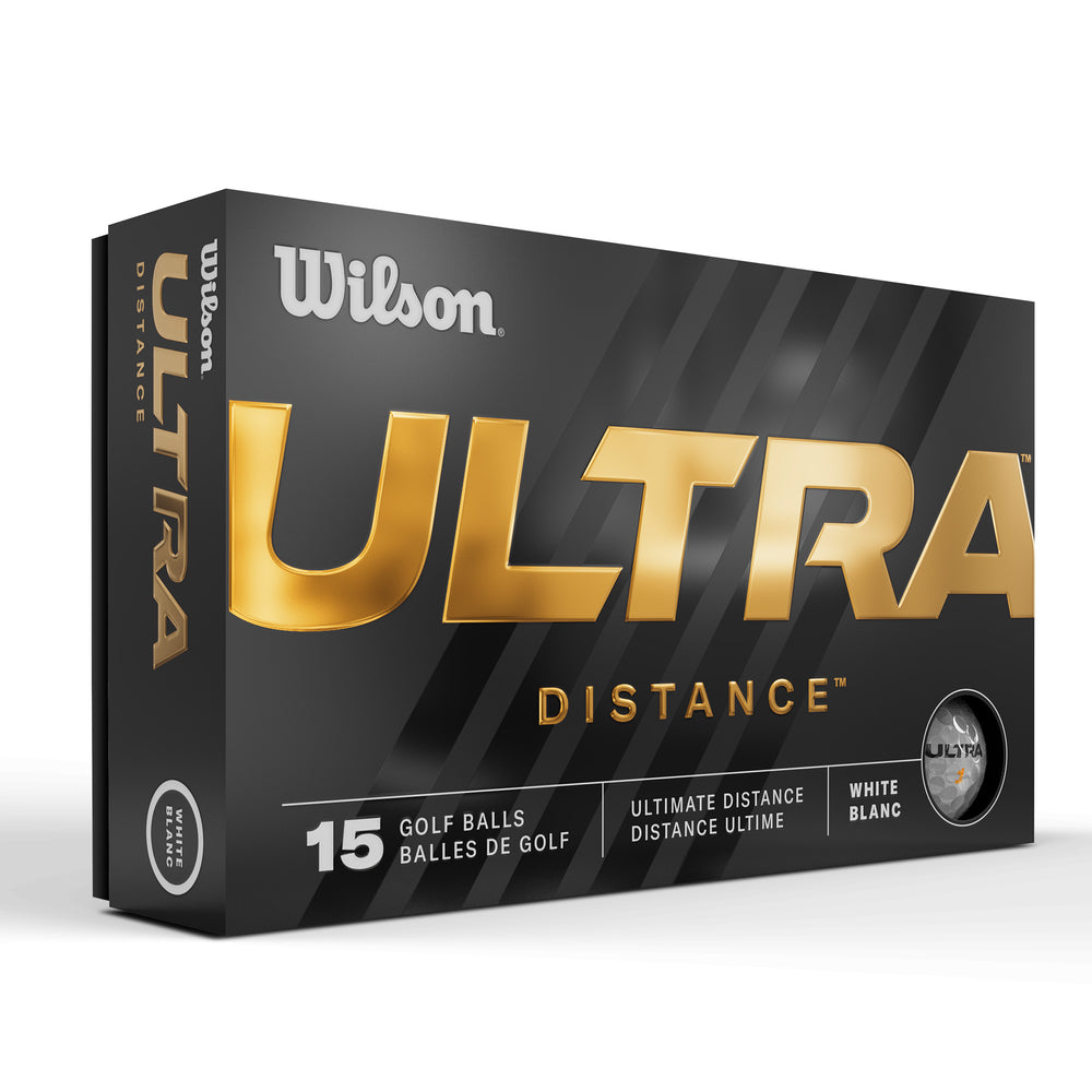 Wilson Ultra Distance Golf Ball, Pack of 15, White