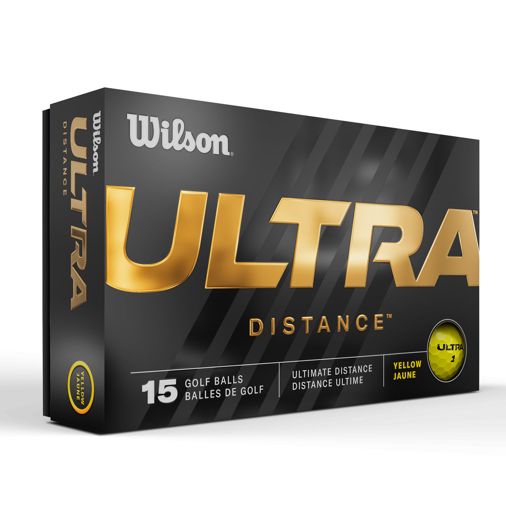 Wilson Ultra Distance Golf Ball, Pack of 15, Yellow