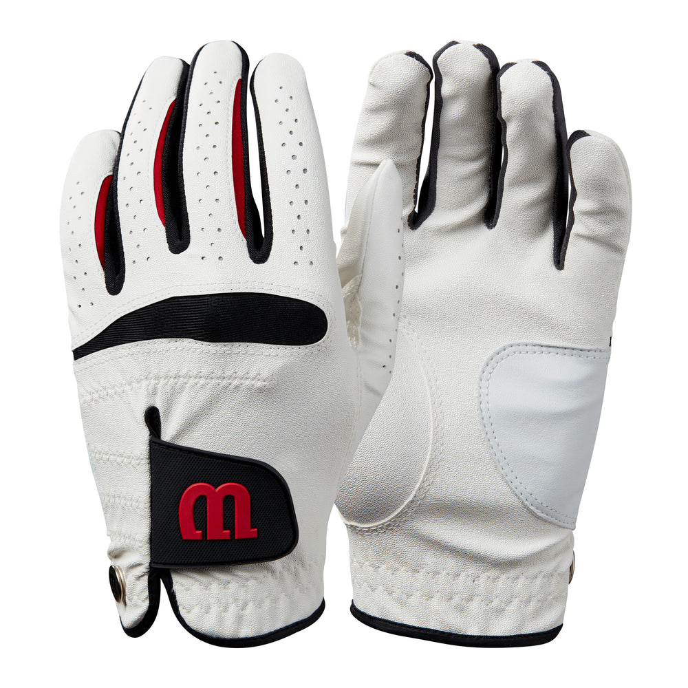 Wilson Feel Plus Golf Glove, Men, White