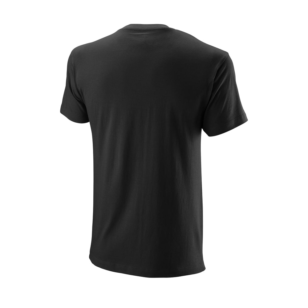 MEN'S PADEL SCRIPT COTTON TEE II - BLACK - WilsonME